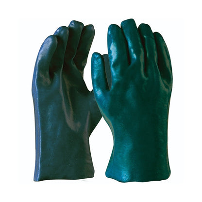 P327 GREEN DOUBLE DIPPED PVC GLOVE 27CM