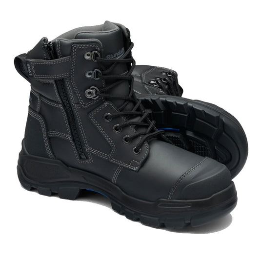 9061 BLUNDSTONE ROTOFLEX UNISEX 150mm LACE UP ZIP BOOT