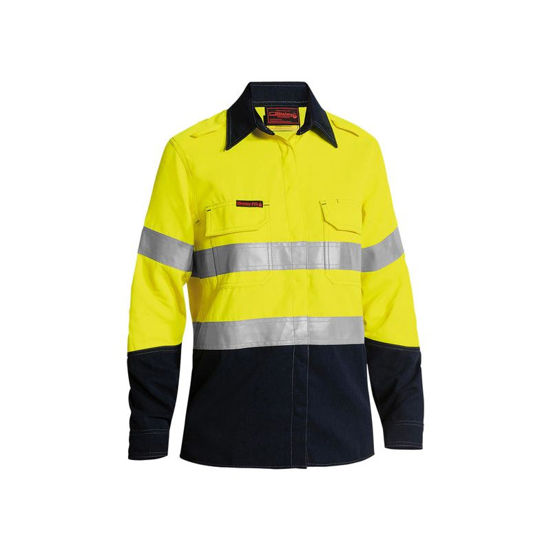 BL8098T BISLEY TECASAFE LONG SLEEVE LADIES SHIRT TAPED