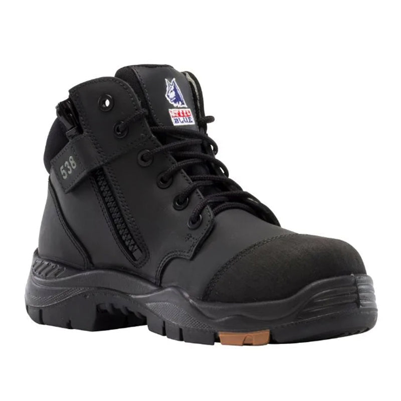 317538 STEEL BLUE PARKES ZIP BOOT COMPOSITE TOE CAP HEAT RESISTANT ANTI STATIC