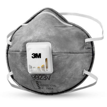 9923V 3M P2 CARBON DISP MASK CUP VALVED BX10