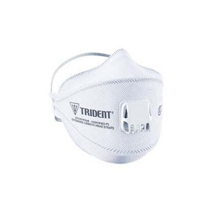 RTCFFP2V TRIDENT FLAT FOLD P2 VALVED RESPIRATOR – REGULAR STRAP BOX 20