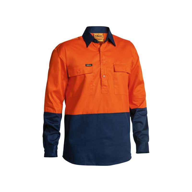 BSC6267 BISLEY CLOSED FRONT COTTON DRILL LONG SLEEVE SHIRT