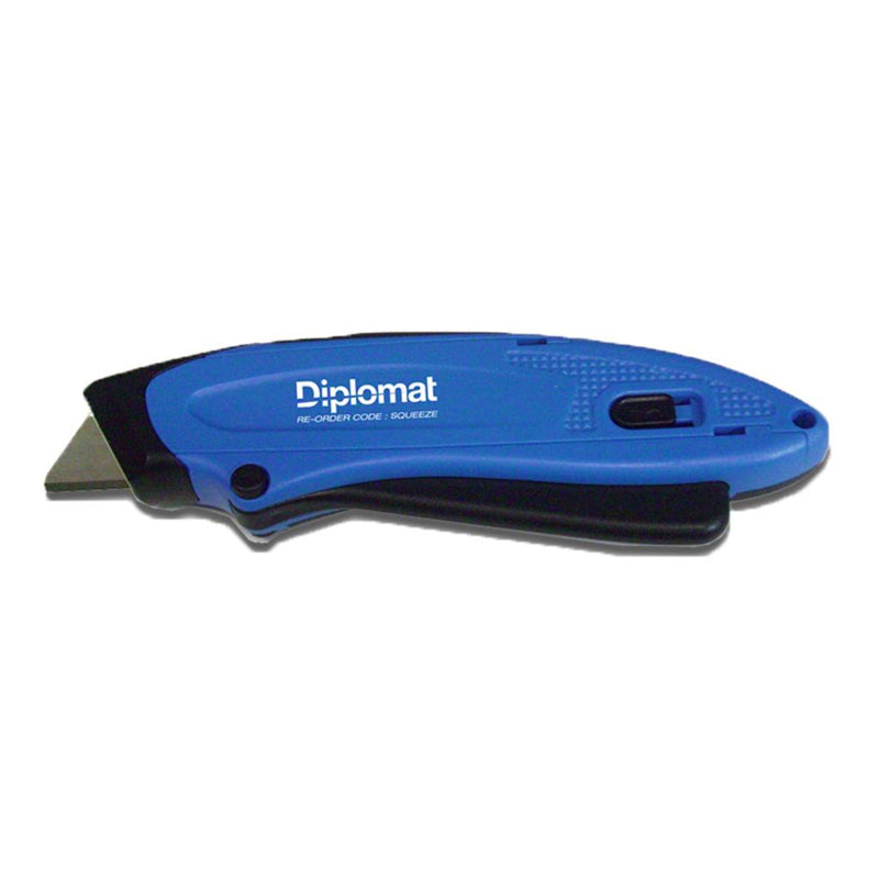 SQUEEZE DIPLOMAT METAL SQUEEZE SAFETY KNIFE DUAL ACTION
