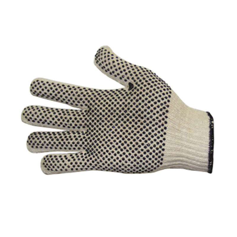 NY12-KPL ARMOURWEAR WHITE COTTON POLKA DOT KNIT GLOVE LADIES   #