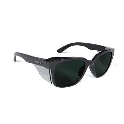 STK41N50A BOLLE STKS 410 SMOKE POLARIZED PC LENS SAFETY GLASSES AS BLACK GLOSS PC TEMPLES/FRAME