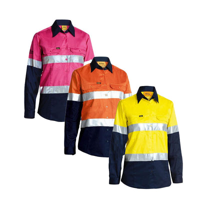 BL6896 BISLEY LADIES LIGHTWEIGHT TAPED LONG SLEEVE SHIRT
