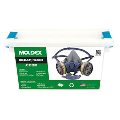 78061A MOLDEX 7800 SERIES SILICONE HALF FACE RESPIRATOR KIT MULTI-GAS/VAPOUR SMART CARTRIDGE SMALL