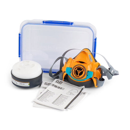 STS KIT TS01 TPE SINGLE FILTER HALF MASK ABEK1P3R MULTI GAS/VAPOUR RESPIRATOR KIT – MEDIUM