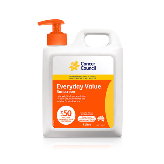 1129 CANCER COUNCIL 1L SUNSCREEN PUMP PACK EVERYDAY SPF 50+