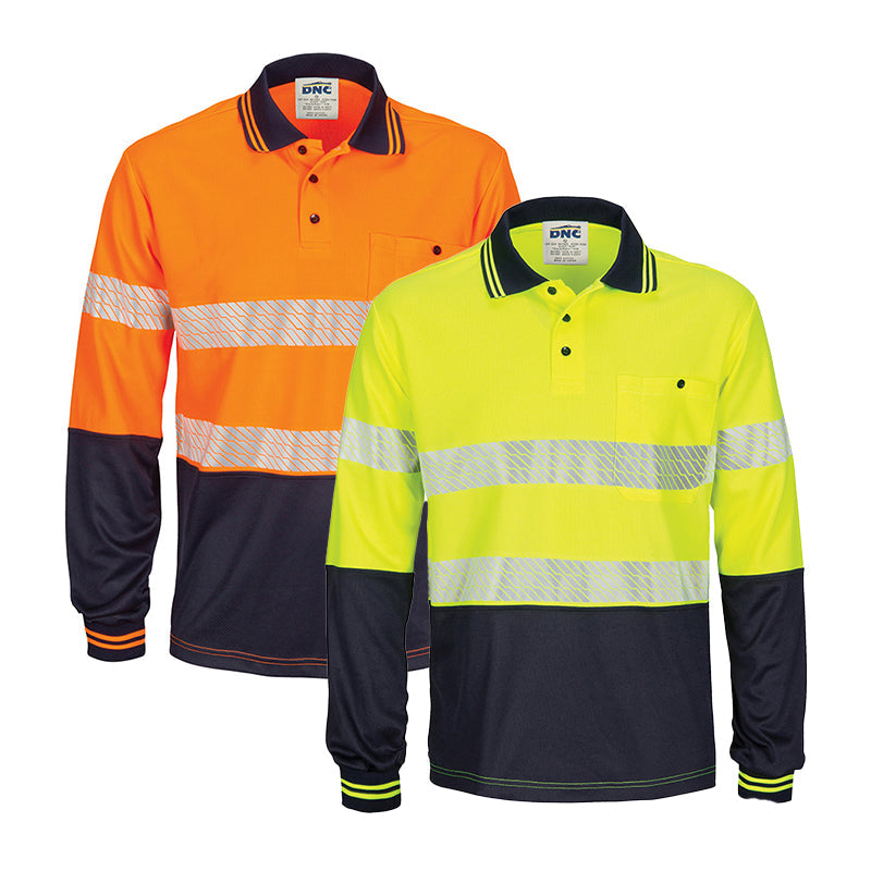 3513 SEGMENTED REF TAPE L/S POLO SHIRT