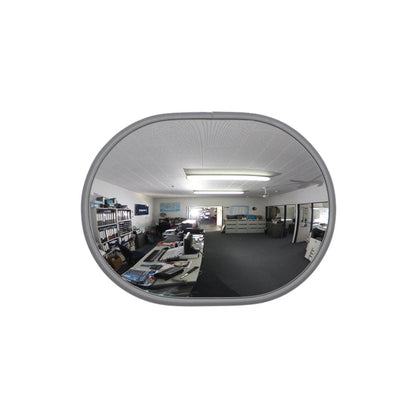 6376 275×365 OVAL  ECONOMY ACRYLIC  INDOOR MIRROR WALL MOUNT