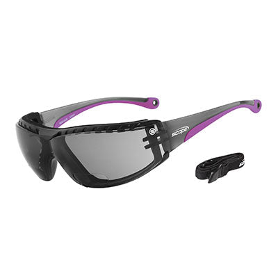 130SG-1.0 SCOPE SUPER MAXVUE SMOKE +1.0 LENS PURPLE TEMPLE SAFETY GLASSES