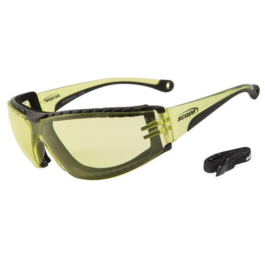 100A-SBX SCOPE SUPER BOXA WITH SEAL GASKET AMBER SAFETY GLASSES