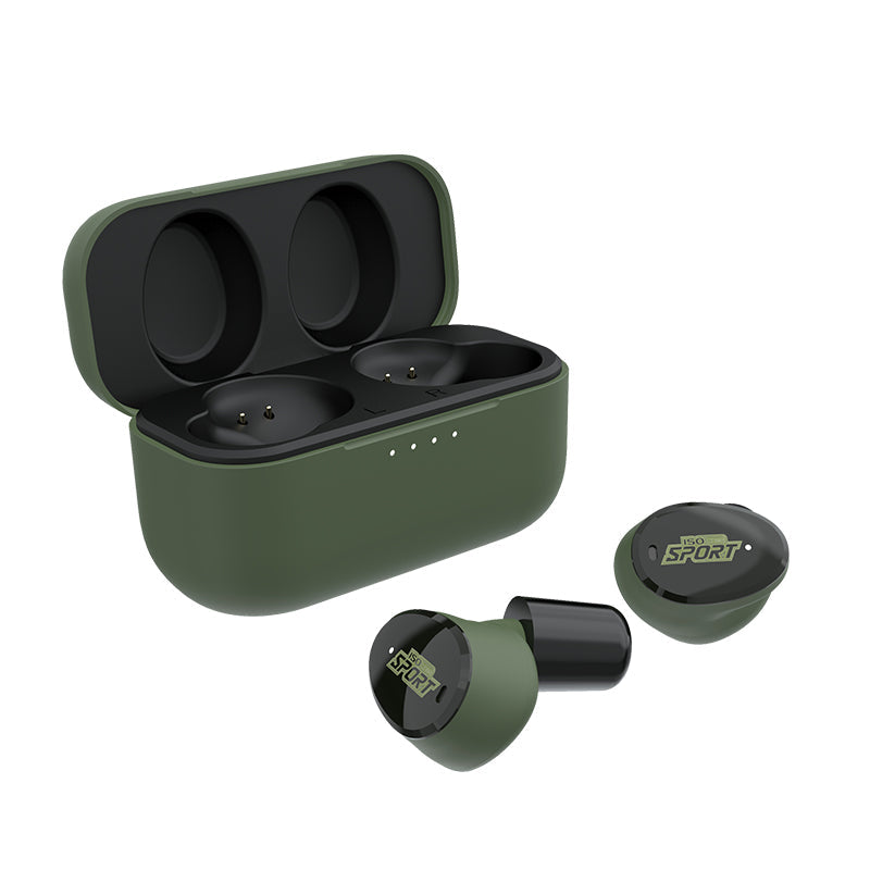 IT-17 ISOTUNES SPORT CALIBER BT TRUE WIRELESS TACTICAL BLUETOOTH EARBUDS – UNIVERSAL SIZE – OD GREEN