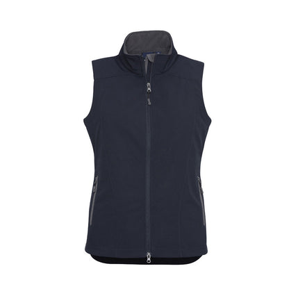 J404L BIZ COLLECTION LADIES GENEVA VEST POLY SHELL FLEECE LINING