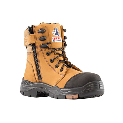 617539 STEEL BLUE TORQUAY BOOT COMPOSITE TOE CAP & TOE GUARD ZIP SIDED TPU OUTSOLE ANTI STATIC