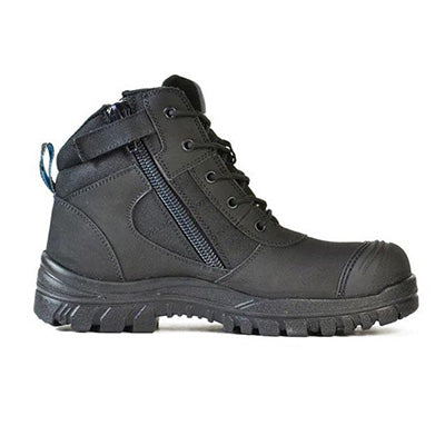 804-66641 BATA ZIPPY LACE UP ZIP SIDED ANKLE BOOT