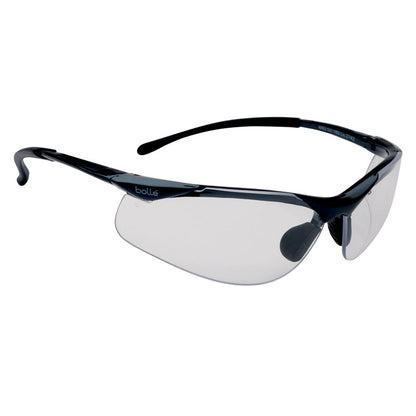 1615501 BOLLE CONTOUR DARK GUNMETAL FRAME CLEAR LENS (SIDEWINDER) SAFETY GLASSES